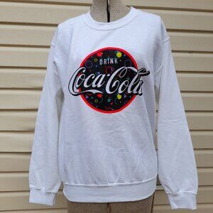 Coca Cola Sweatshirt Retro Neon Logo Graphic Size Small NWT
